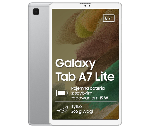 Samsung Galaxy Tab A7 Lite T220 WiFi 3/32GB srebrny - 635656 - zdjęcie